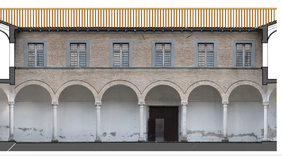 Prospetto restaurato del Palazzo Ducale