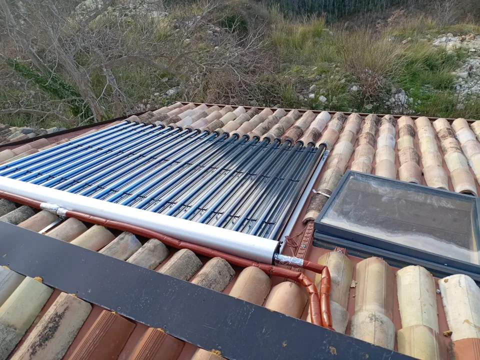 Collettore solare in copertura
