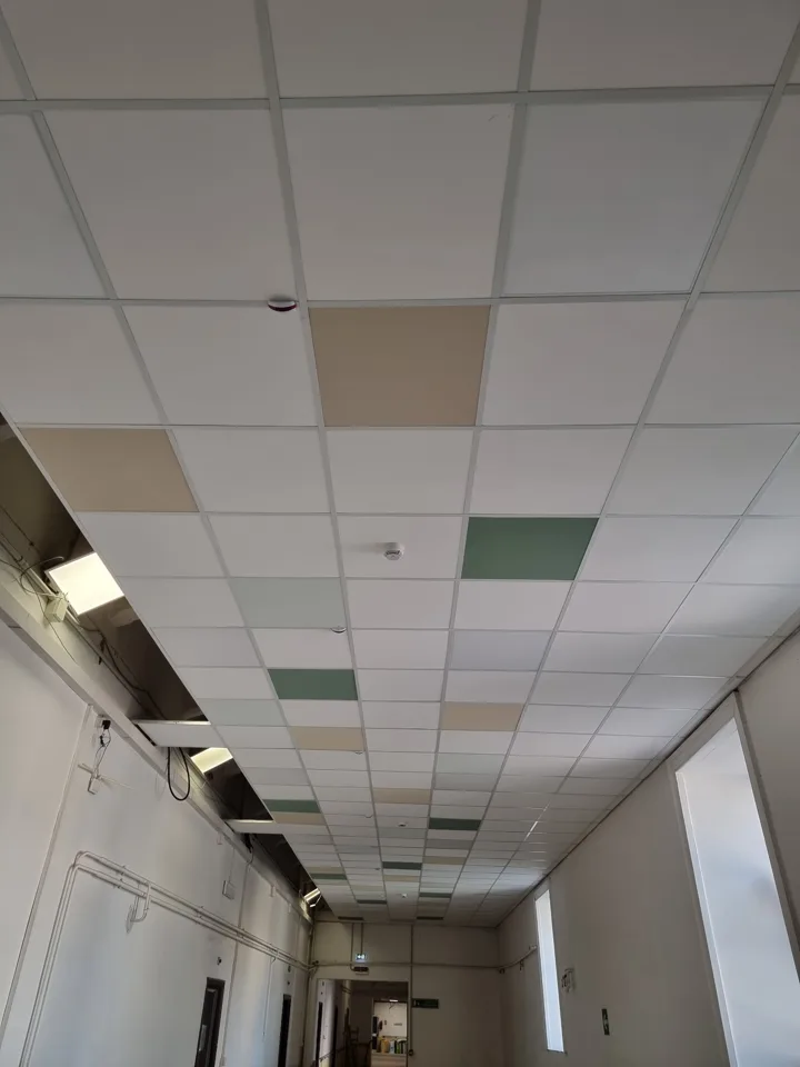 Dettaglio del controsoffitto modulare
